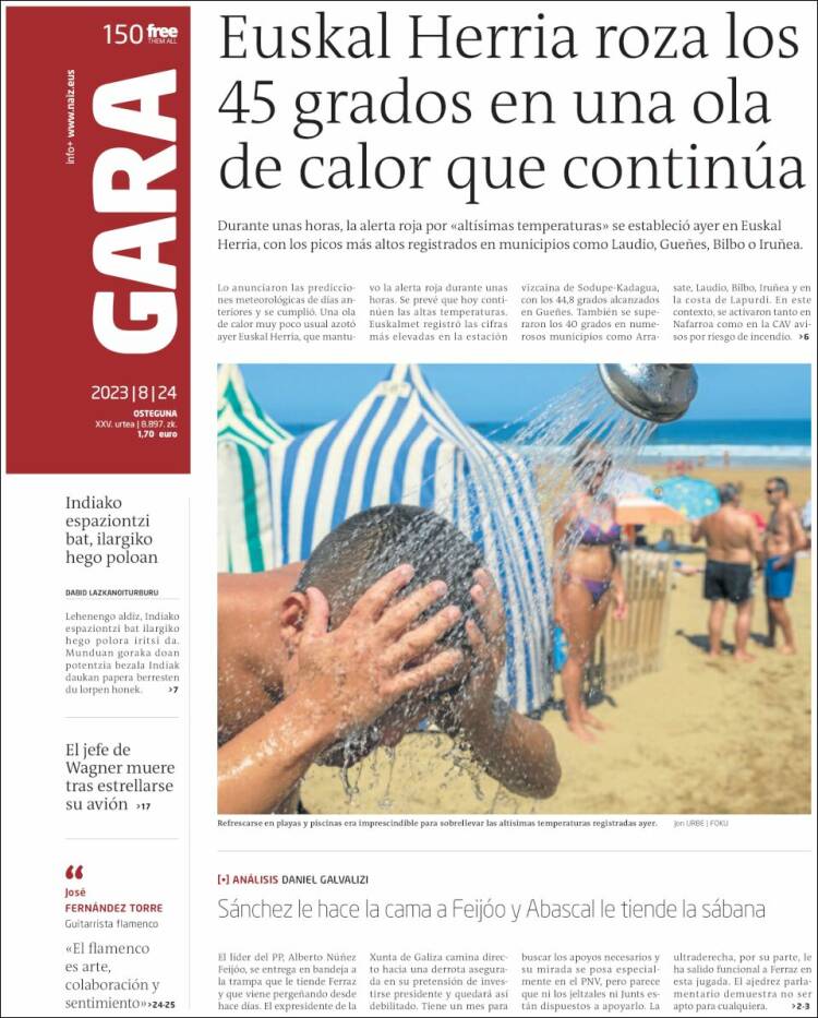 Portada de Gara (Espa&ntilde;a)