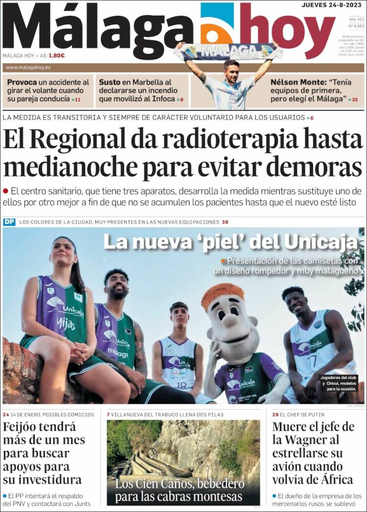Portada de Málaga Hoy (Espa&ntilde;a)