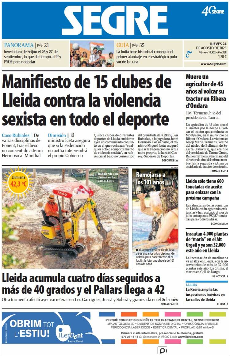 Portada de Segre  (Espa&ntilde;a)