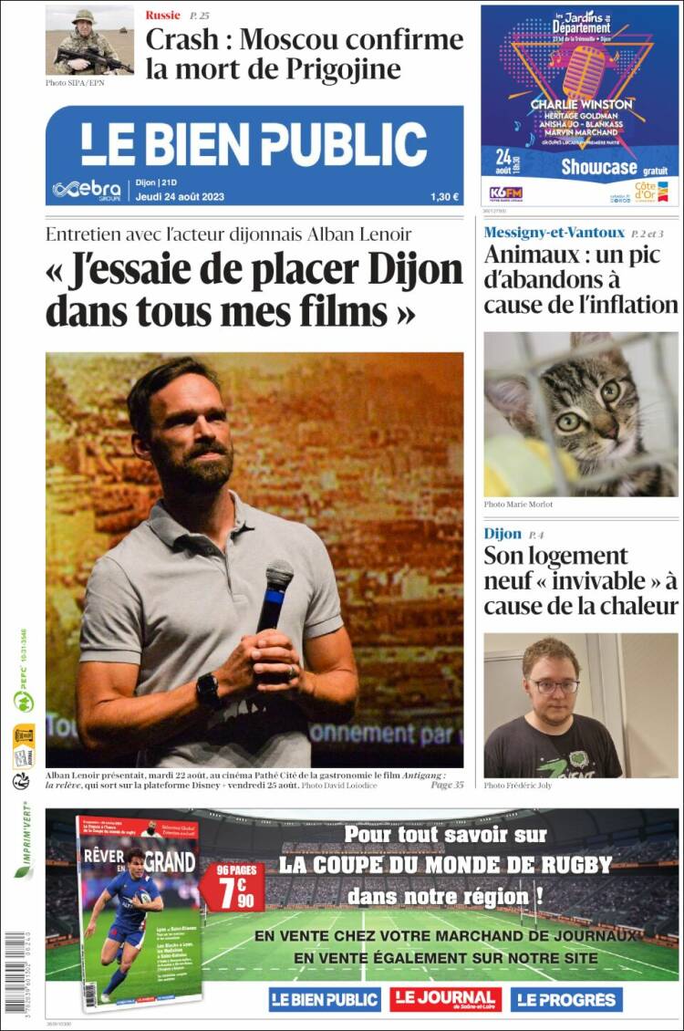 Portada de Le Bien Public (Francia)