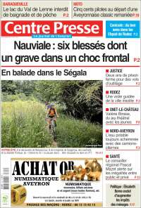 Portada de Centre Presse (Francia)