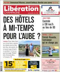 Portada de Libération Champagne (Francia)