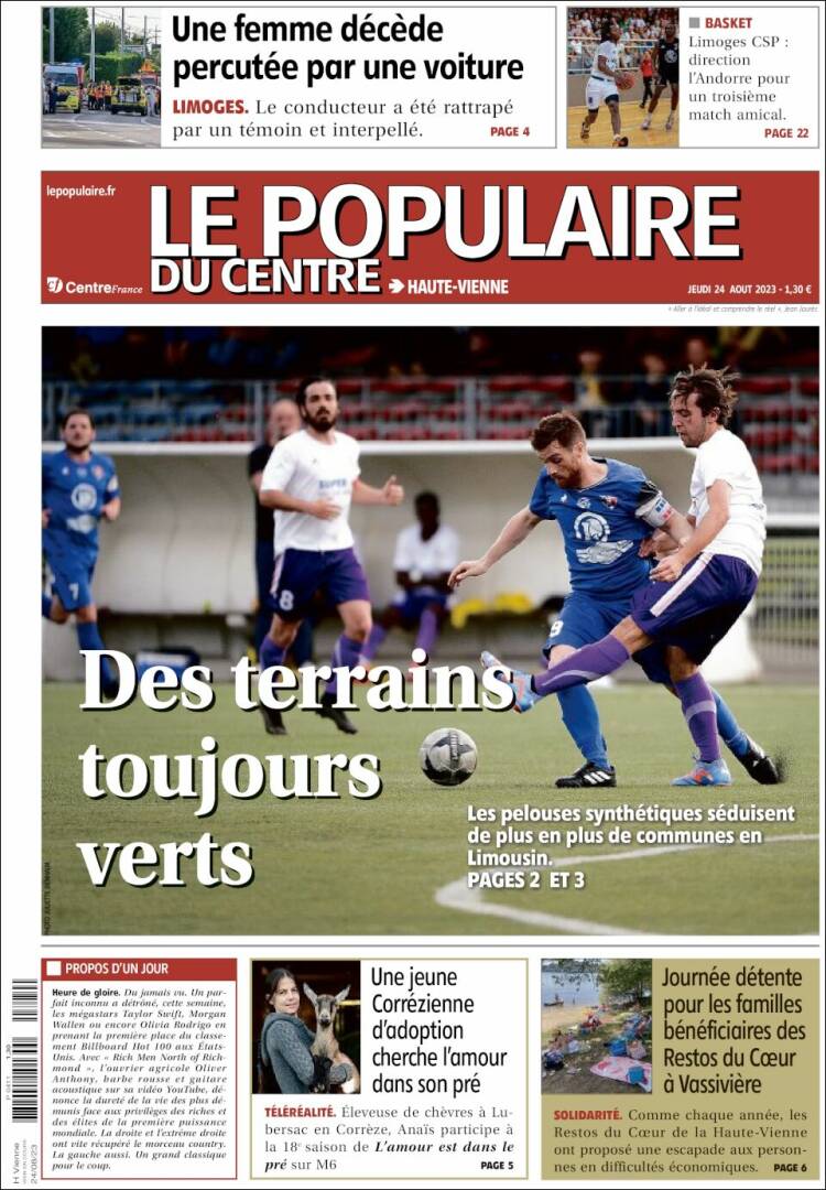 Portada de Le Populaire du Centre (Francia)