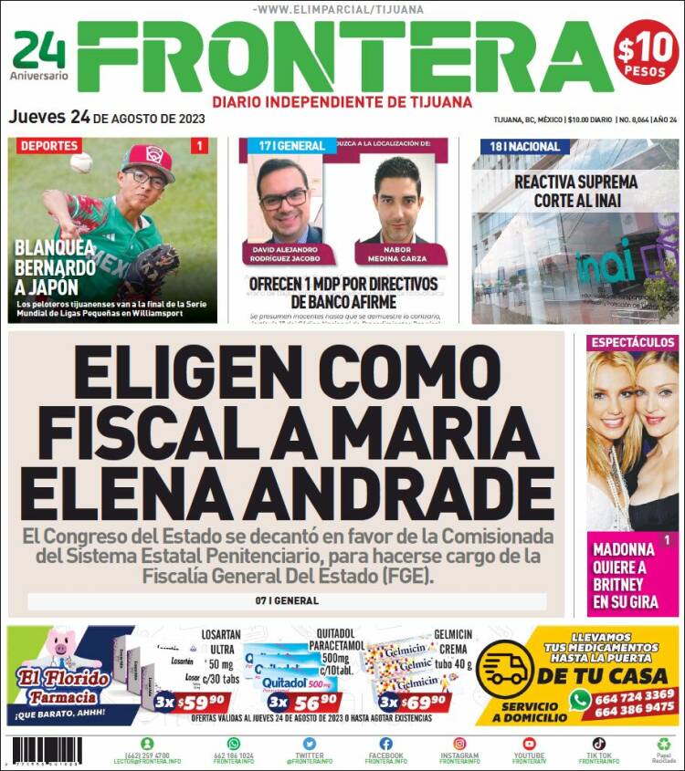 Portada de Frontera (M&eacute;xico)