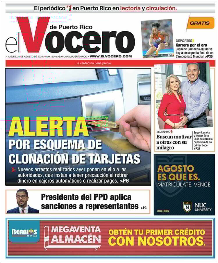 Portada de Vocero (Puerto Rico)