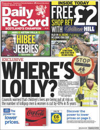 Portada de Daily Record (Reino Unido)