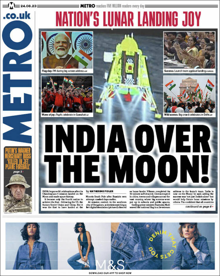 Portada de Metro (Reino Unido)