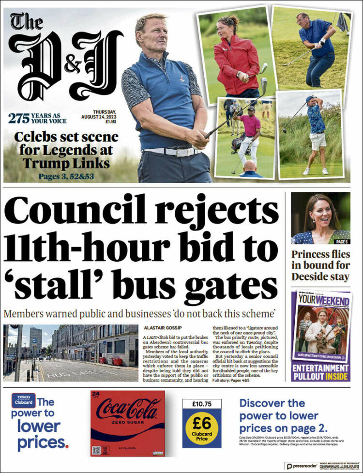 Portada de The Press and Journal (Reino Unido)