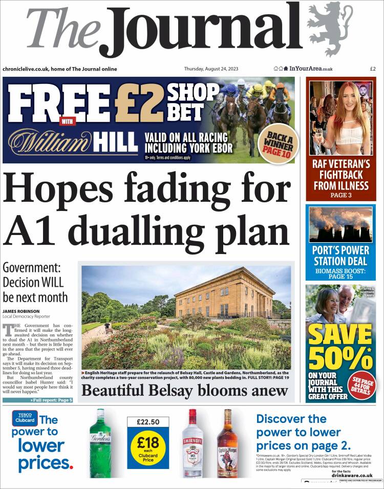 Portada de The Journal (Reino Unido)