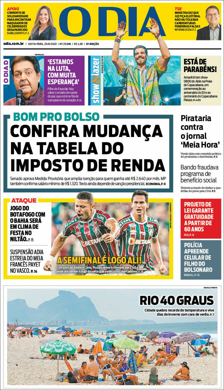Portada de O Dia (Brasil)