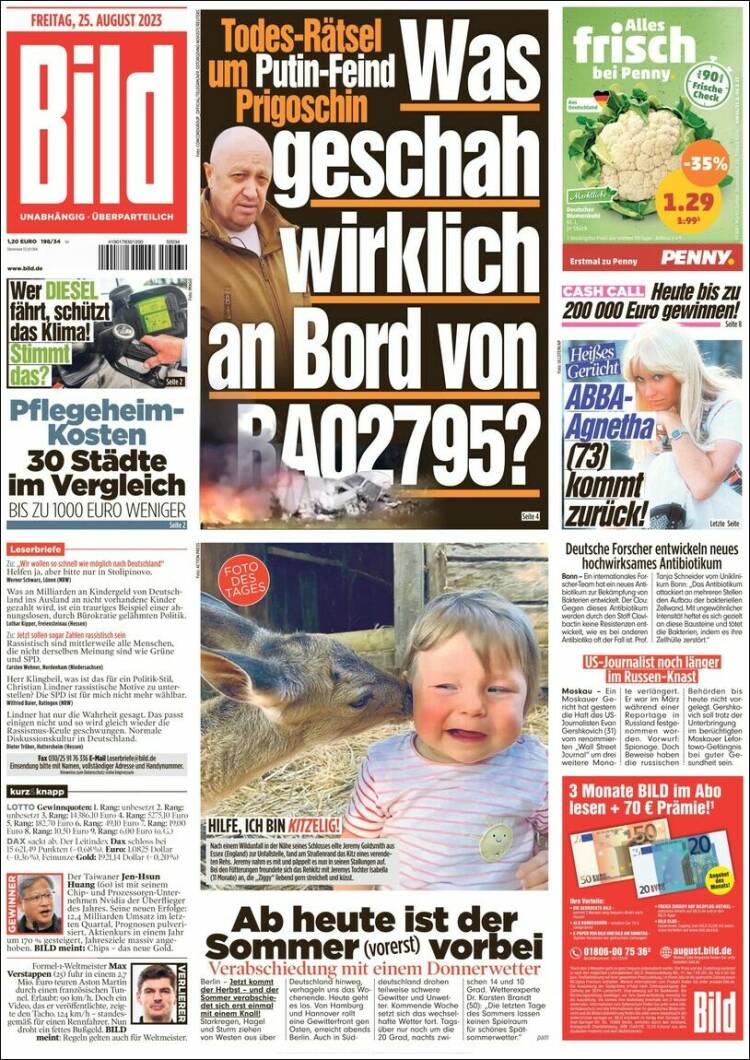 Portada de Bild (Alemania)