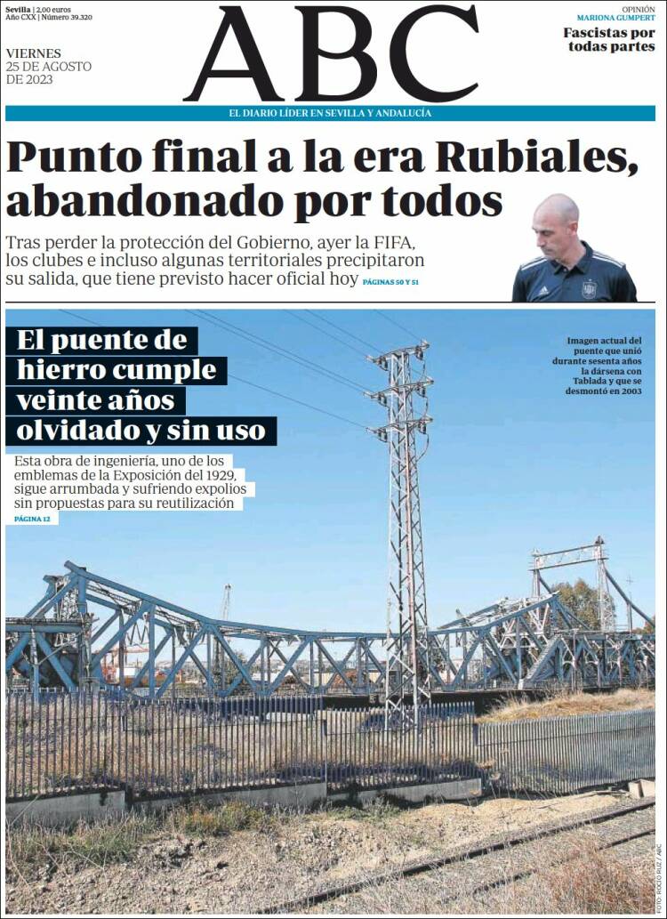 Portada de ABC - Sevilla (España)