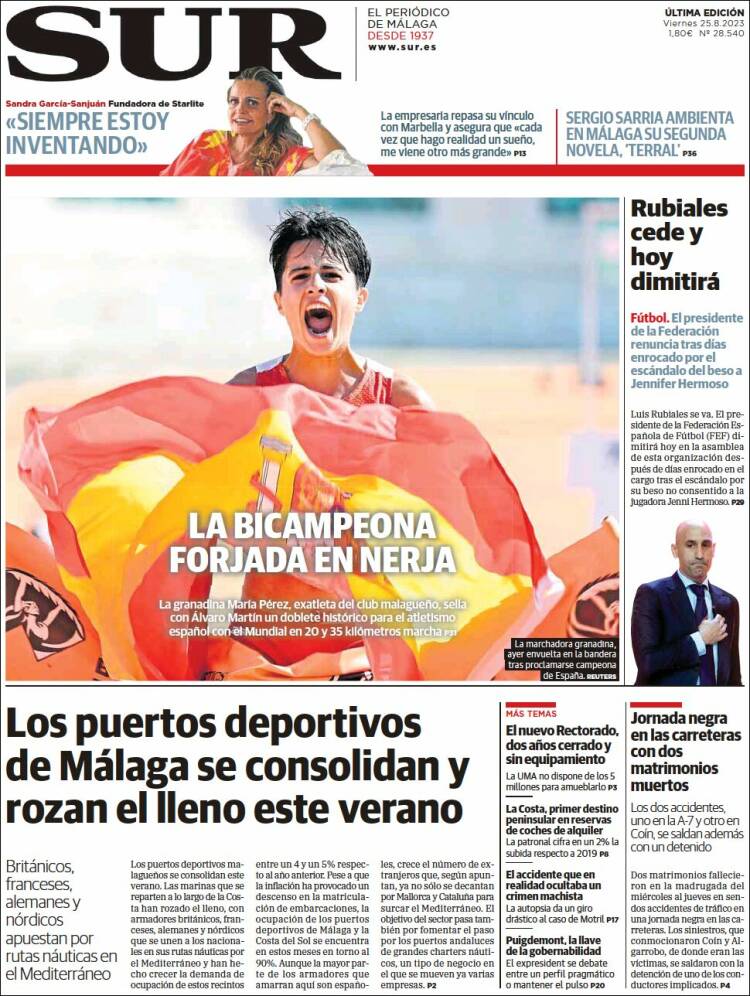 Portada de Diario el Sur (España)