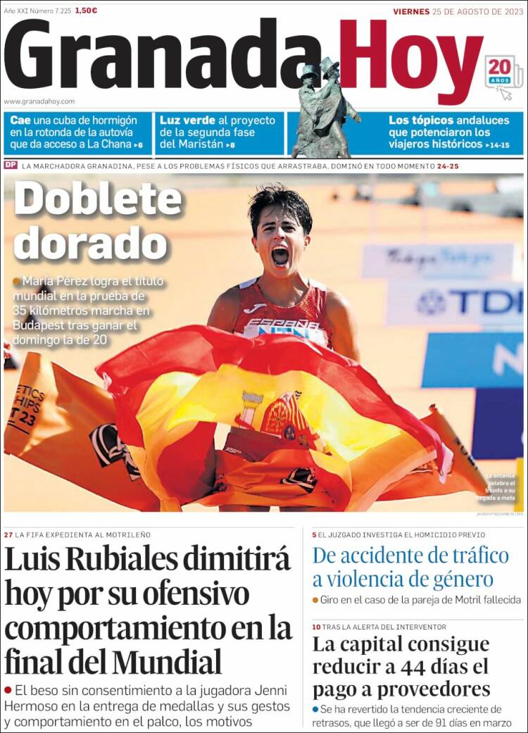 Portada de Granada Hoy (España)