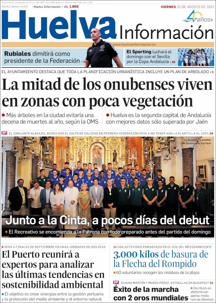 Portada de Huelva Información (España)