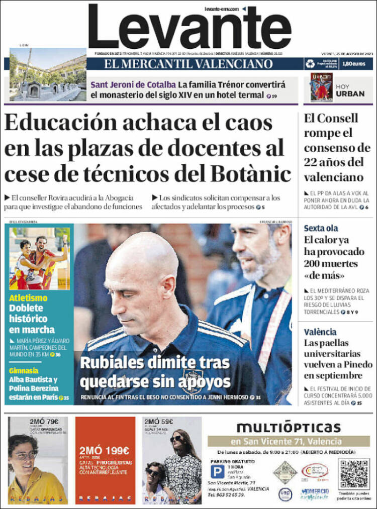 Portada de Levante (España)