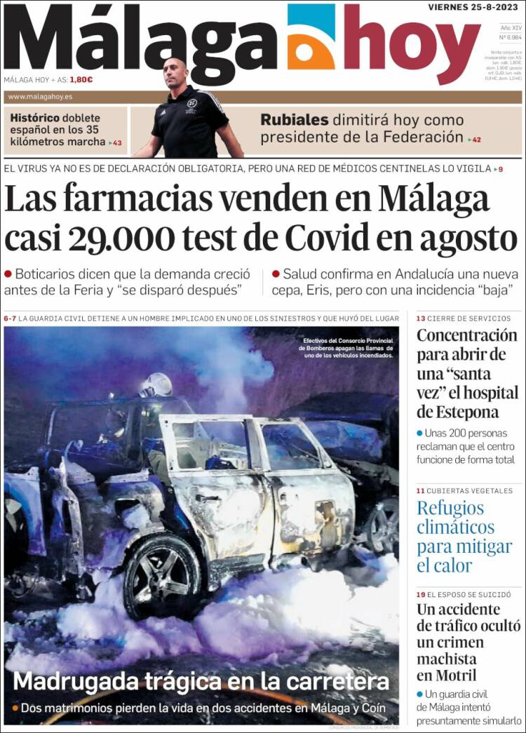 Portada de Málaga Hoy (España)
