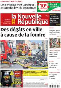 Portada de La Nouvelle Republique (Francia)