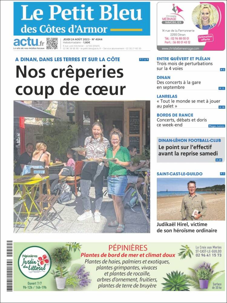 Portada de Le Petit Bleu (Francia)