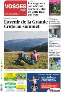 Portada de Vosges Matin (Francia)