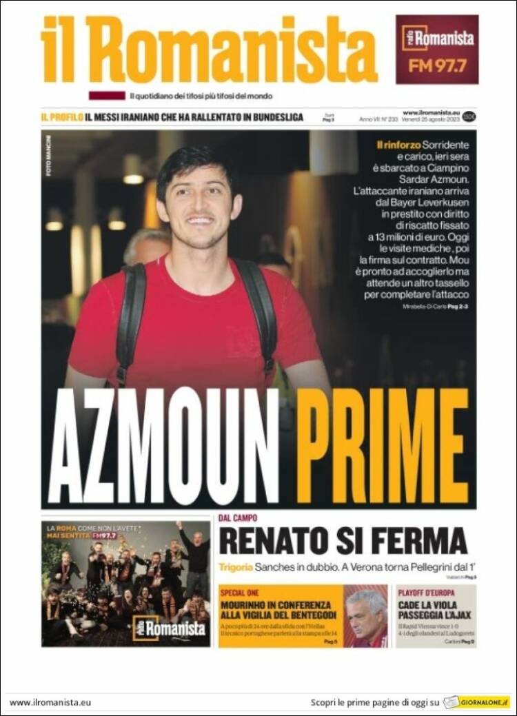 Portada de Romanista (Italia)