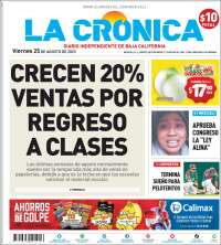 Portada de La Crónica de Baja California (M&eacute;xico)