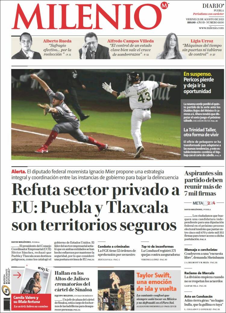 Portada de Milenio de Puebla (M&eacute;xico)