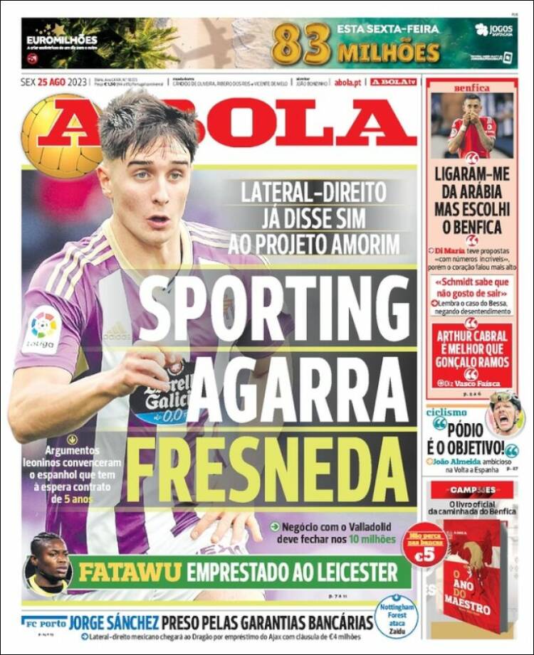 Portada de A Bola (Portugal)