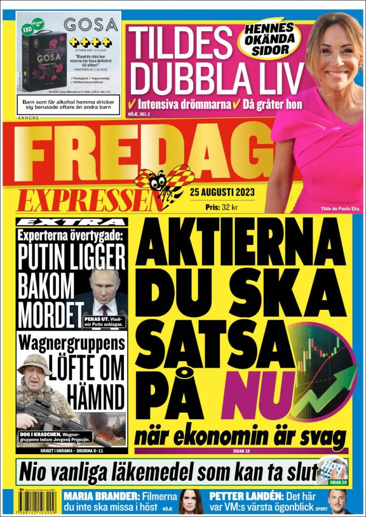Portada de Expressen (Suecia)