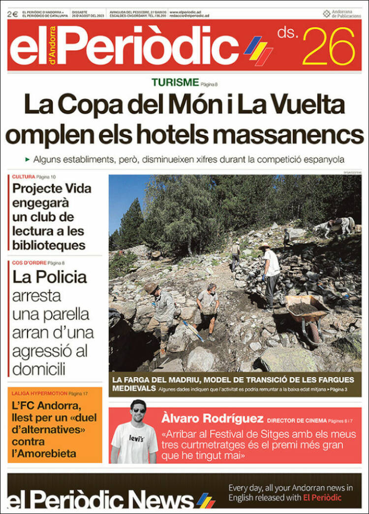 Portada de El Periòdic d'Andorra (Andorra)