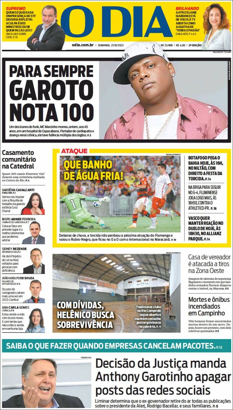 Portada de O Dia (Brasil)