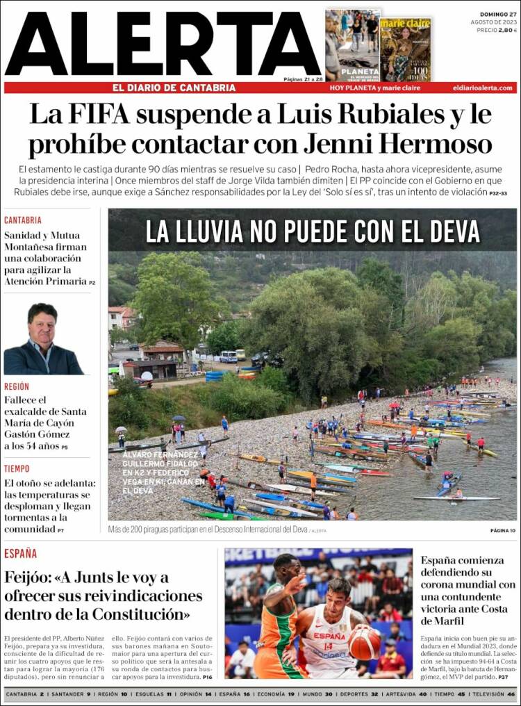 Portada de Alerta - El Diario de Cantabria (Espa&ntilde;a)