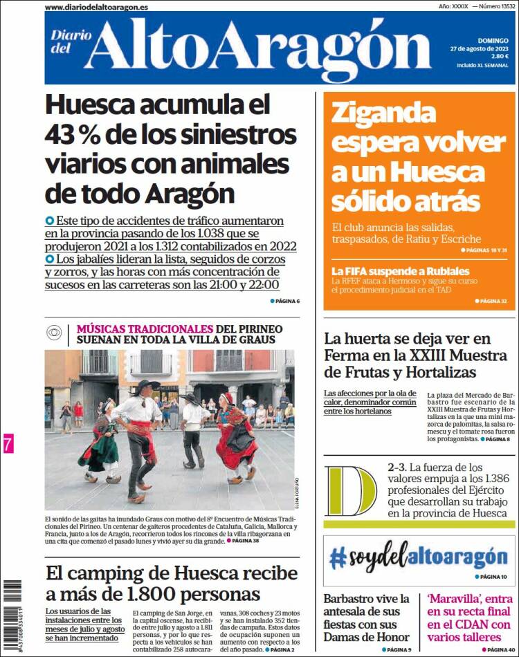 Portada de Diario del AltoAragón (Espa&ntilde;a)
