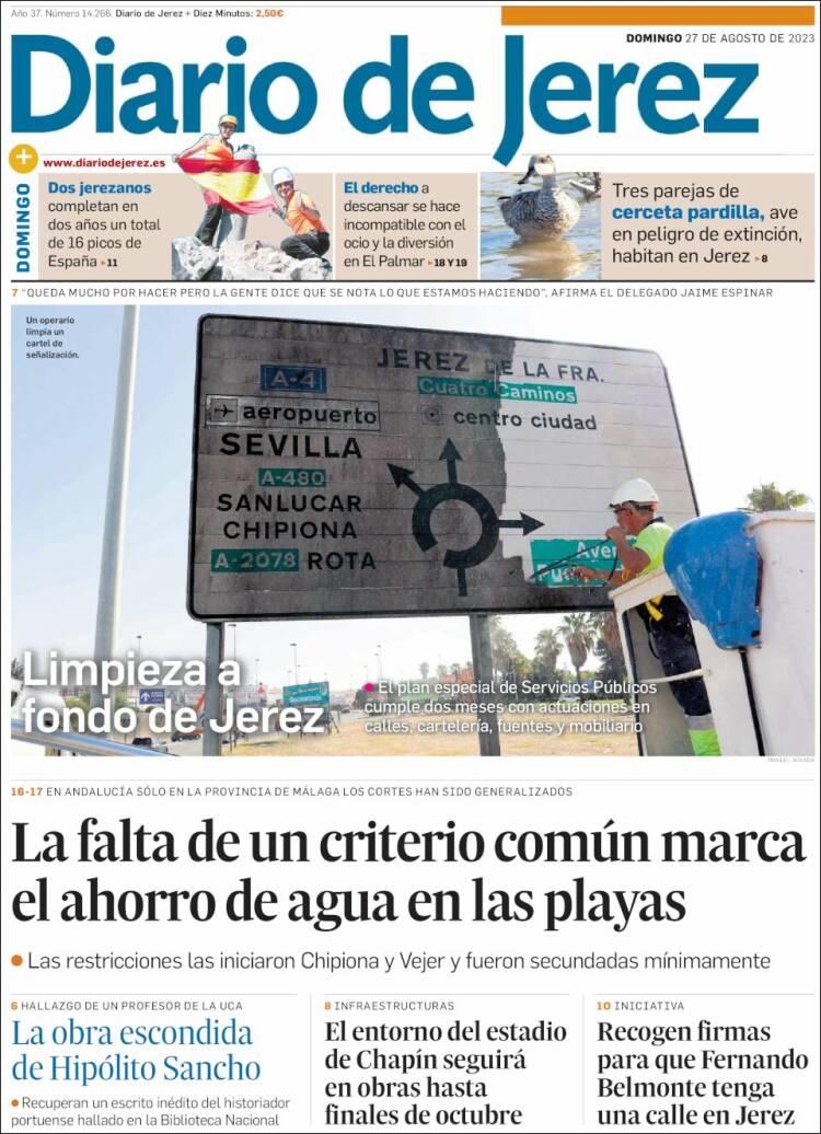 Portada de Diario de Jerez (Espa&ntilde;a)