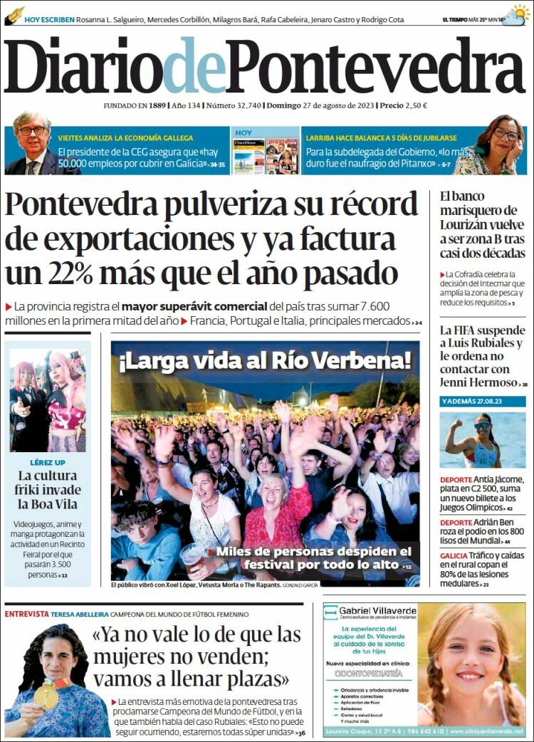 Portada de Diario de Pontevedra (Espa&ntilde;a)