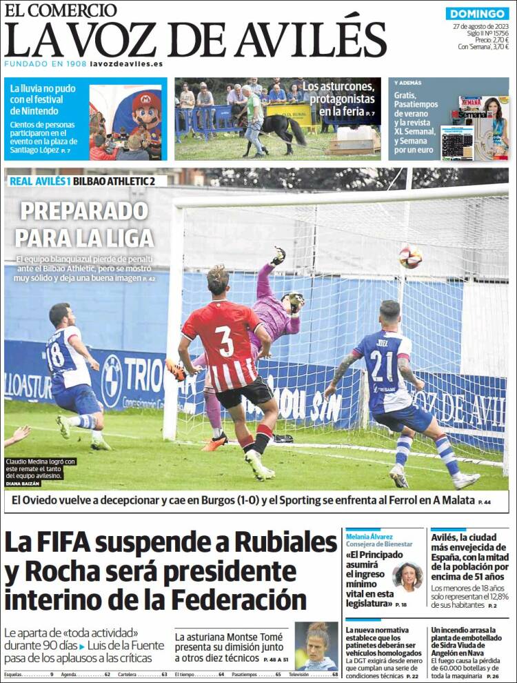 Portada de El Comercio - Avilés (Espa&ntilde;a)