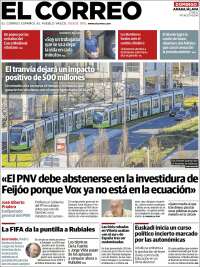 Portada de El Correo - Álava (Espa&ntilde;a)