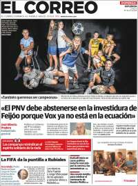 Portada de El Correo - Guipuzcoa (Espa&ntilde;a)