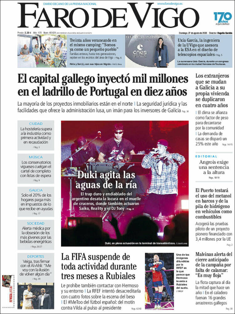 Portada de Faro de Vigo (Espa&ntilde;a)