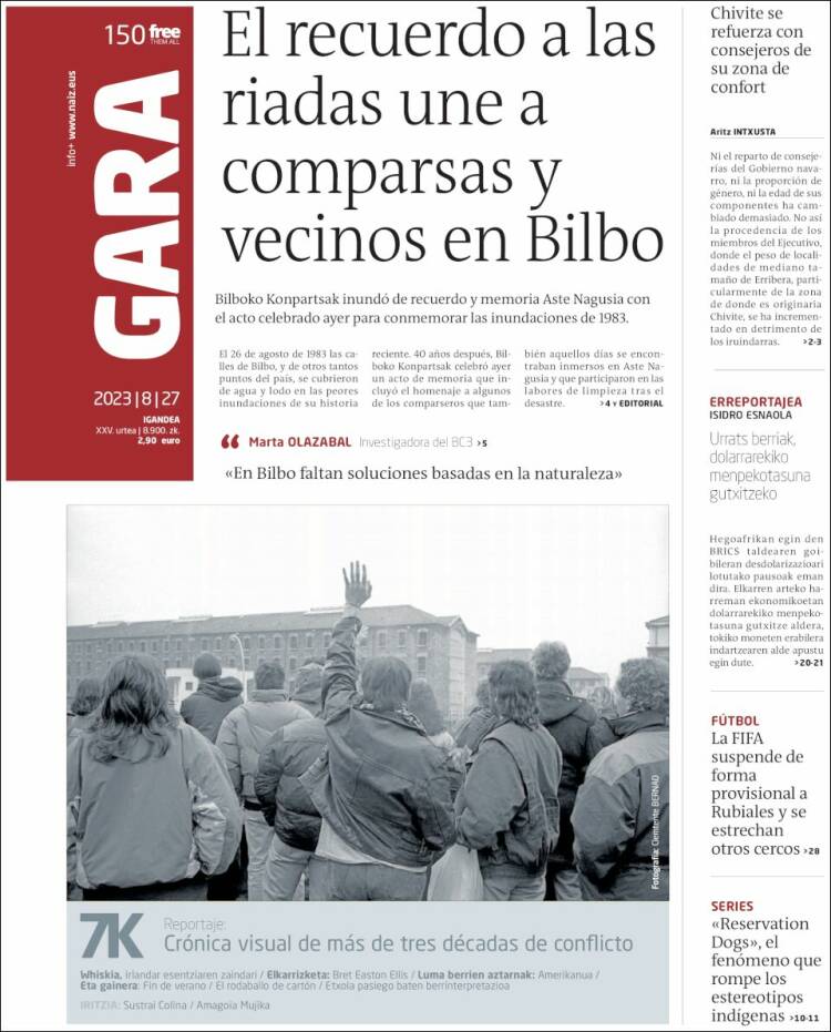Portada de Gara (Espa&ntilde;a)
