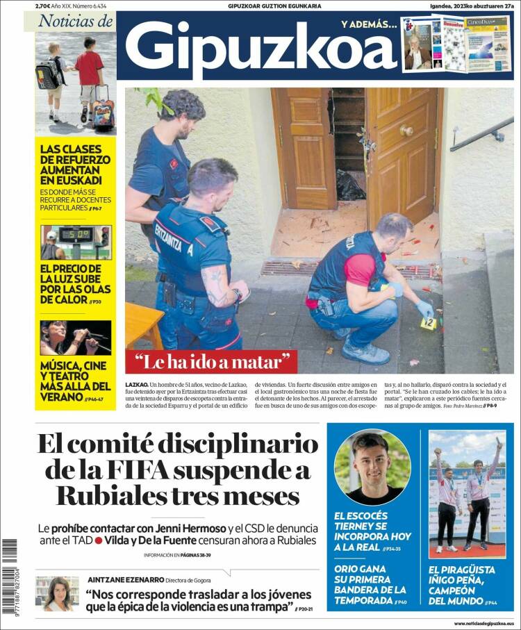 Portada de Noticias de Gipuzkoa (Espa&ntilde;a)