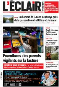 Portada de L'Eclair des Pyrénées (Francia)