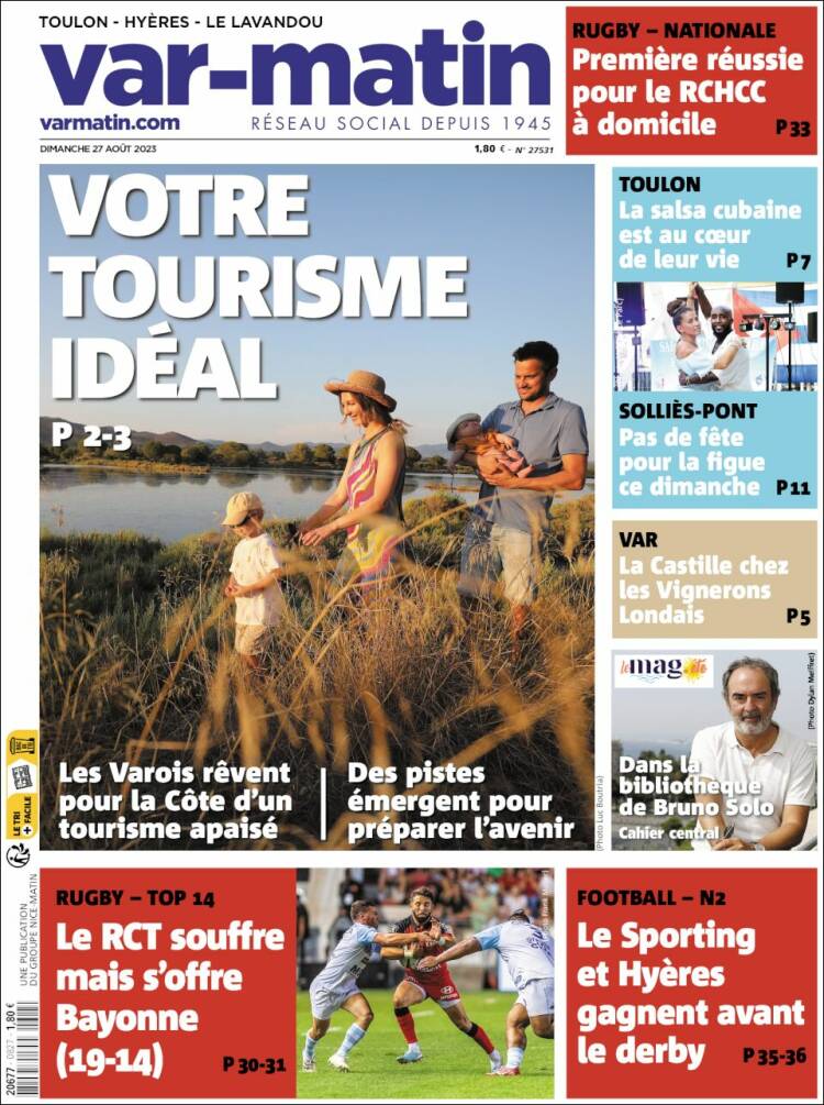 Portada de Var-Matin (Francia)