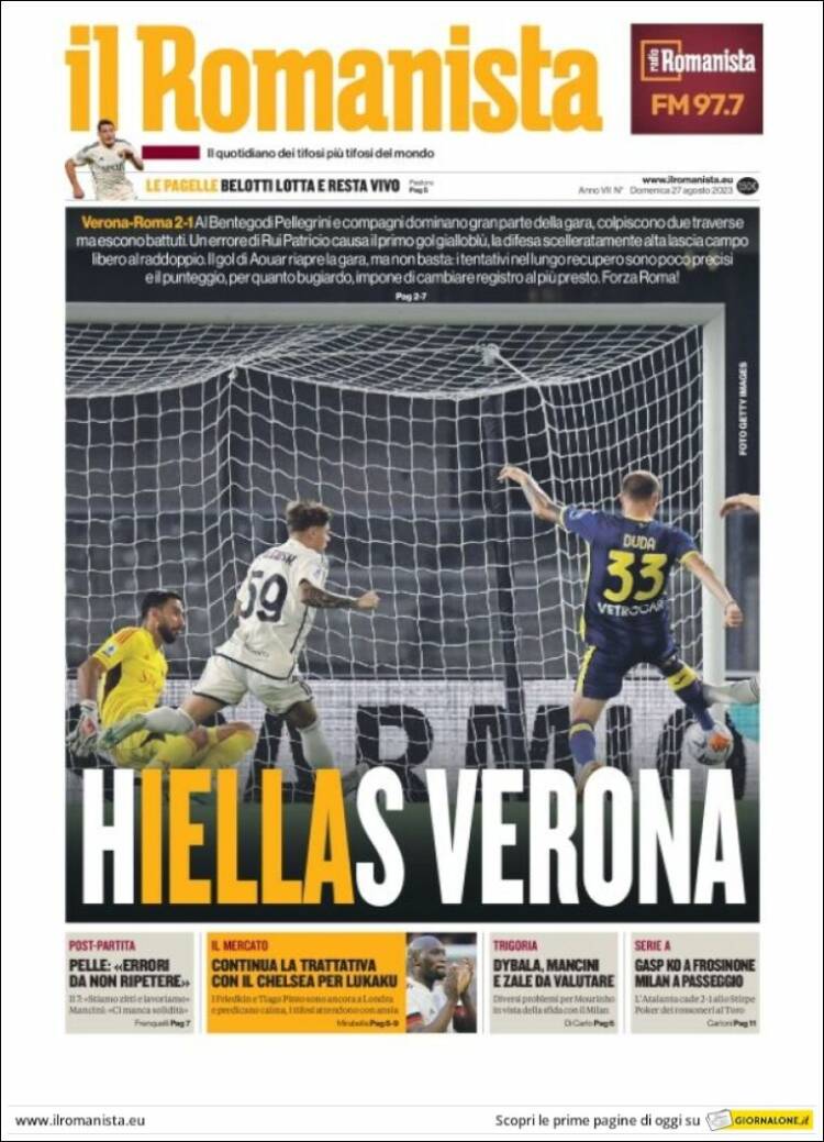 Portada de Romanista (Italia)