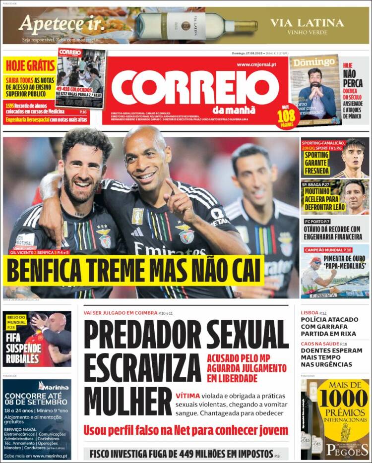 Portada de Correio da Manhã (Portugal)