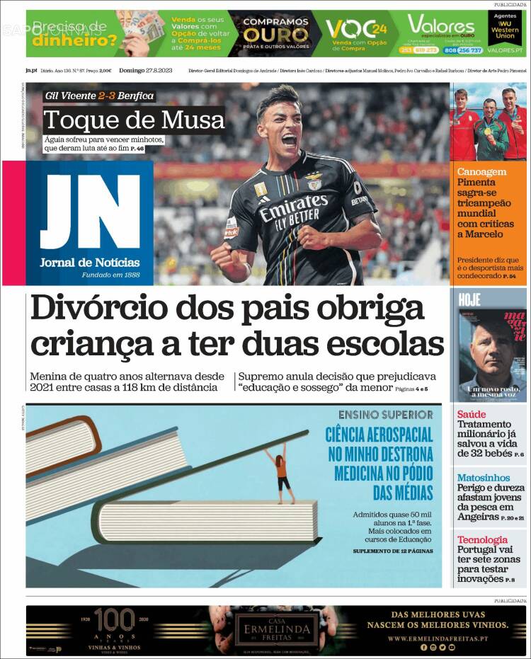 Portada de Jornal de Notícias (Portugal)