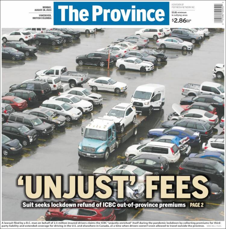 Portada de The Province (Canadá)