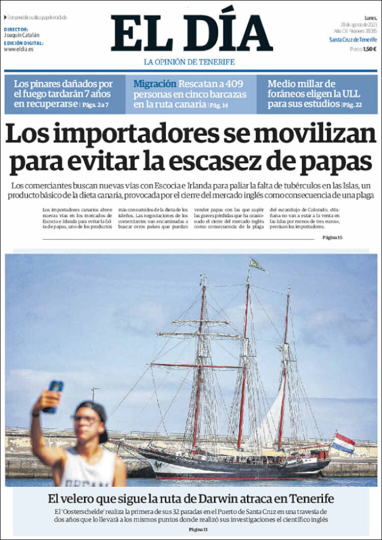 Portada de El Día (España)