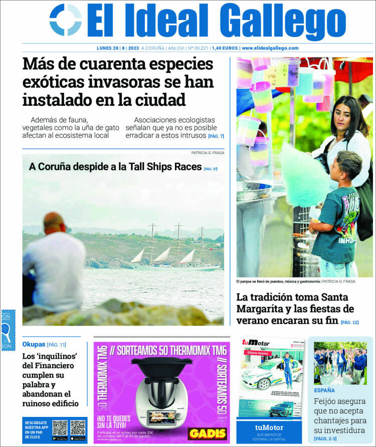 Portada de El Ideal Gallego (España)