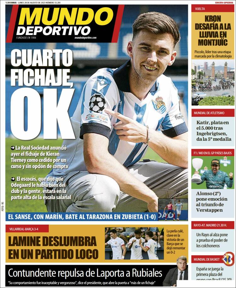 Portada de Mundo Deportivo Gipuzkoa (España)